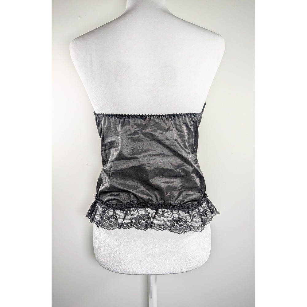 Vintage Undercover Wear Black Gold Lace Bustier Corset Strapless 34B Style 76060 - Picture 2 of 11
